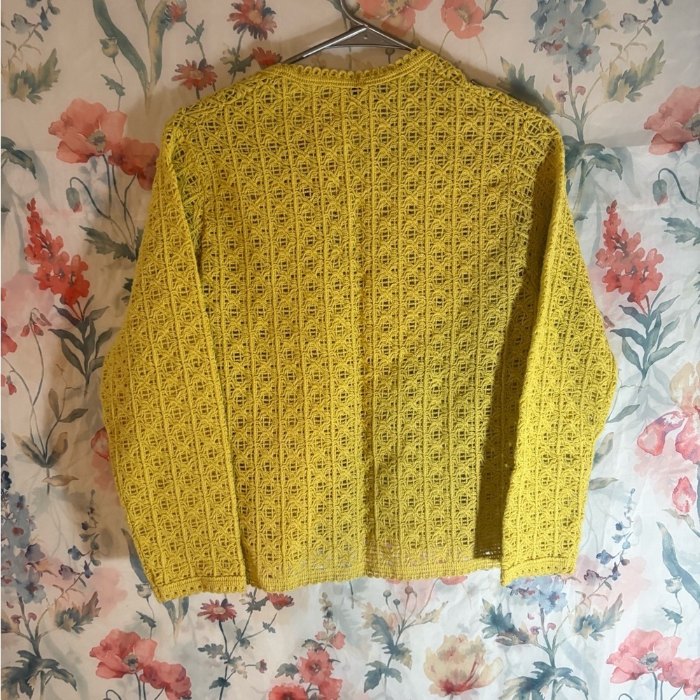 Vintage Yellow Women's Knit Sweater - Picture 6 of 9